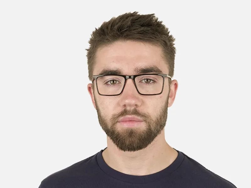 Dark Brown Rectangular Glasses - 2