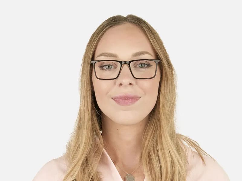 Dark Brown Rectangular Glasses - 2