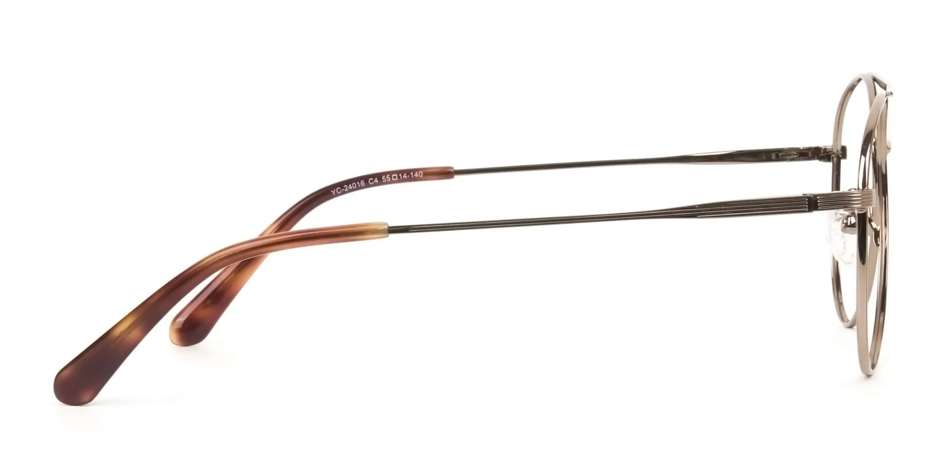 Black Bronze Flat Bridge Pilot Glasses in Metal - 2