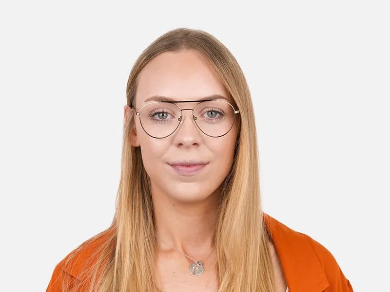 Black Bronze Flat Bridge Pilot Glasses in Metal - 2