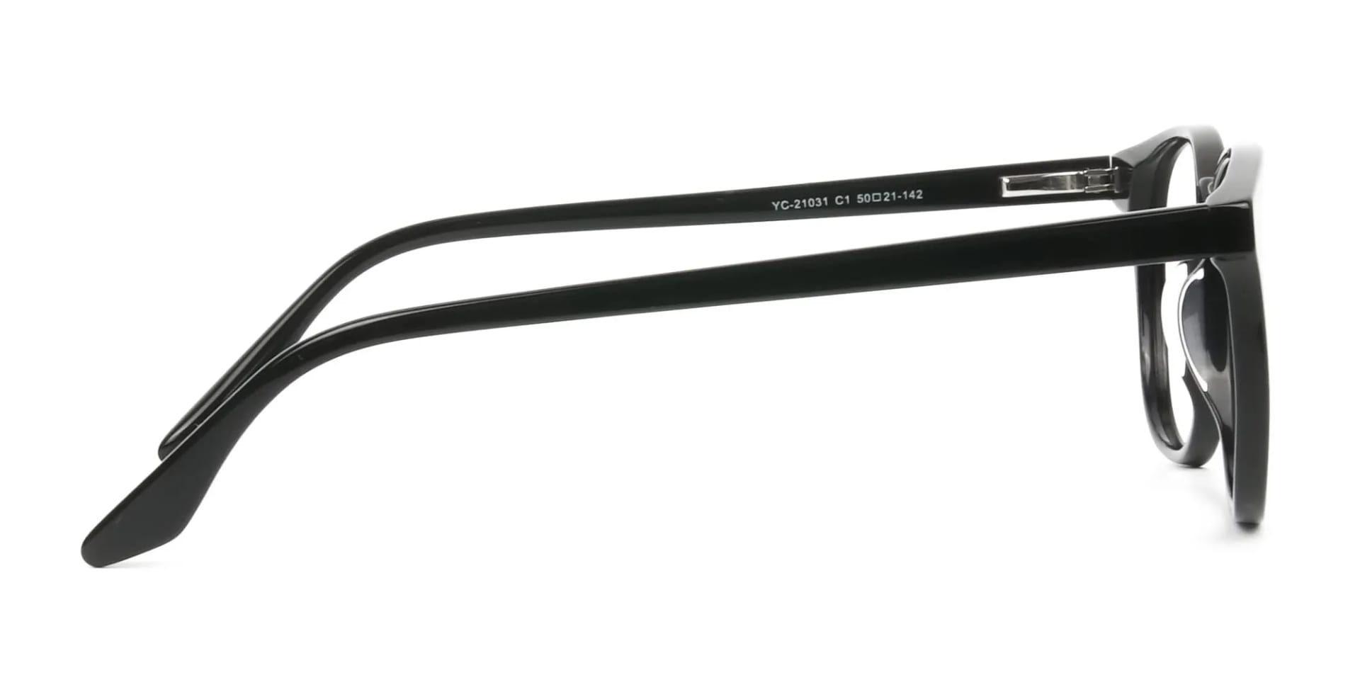 Black Square Style Glasses in Thin Frame - 2