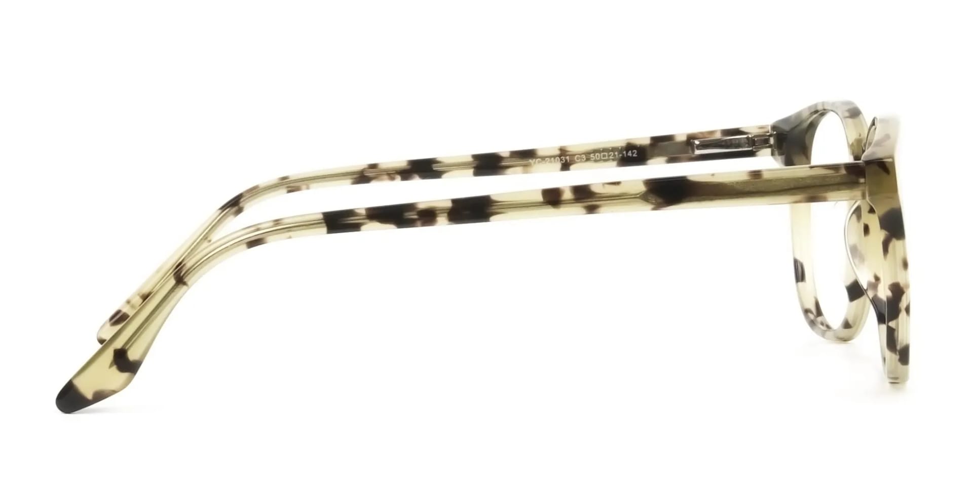 Keyhole Marzipan Tortoise Eyeglasses in Square - 2