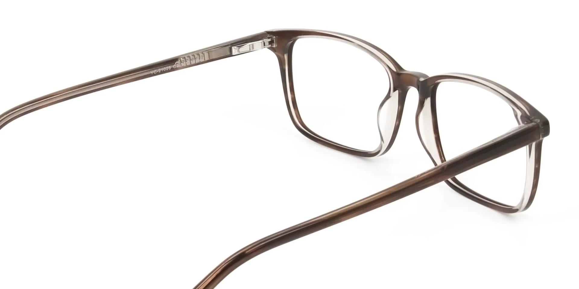 Hazel Brown Eyeglasses Rectangle & Acetate Frame - 2