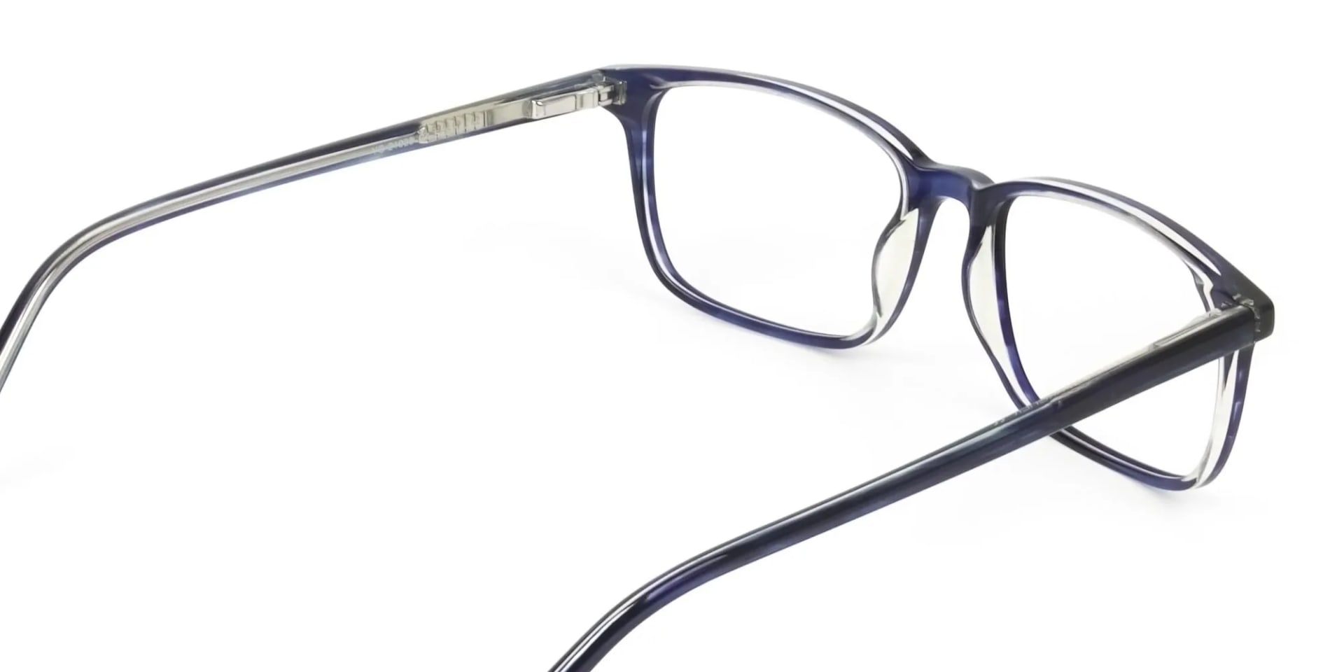 Horn-Rimmed Royal Blue Eyeglasses in Retangle - 2 