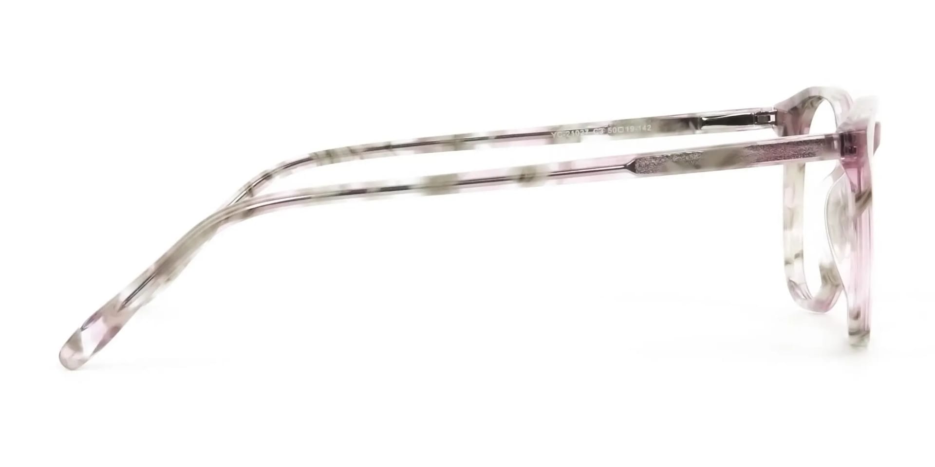 Round Marble Red Frames Glasses - 2