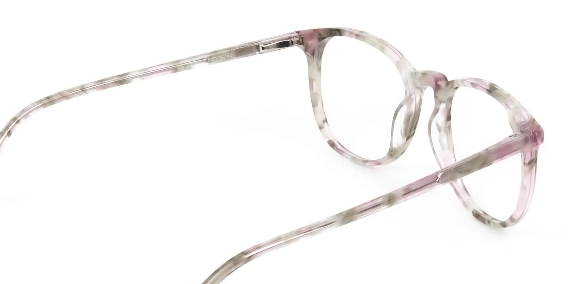 Round Marble Red Frames Glasses - 2