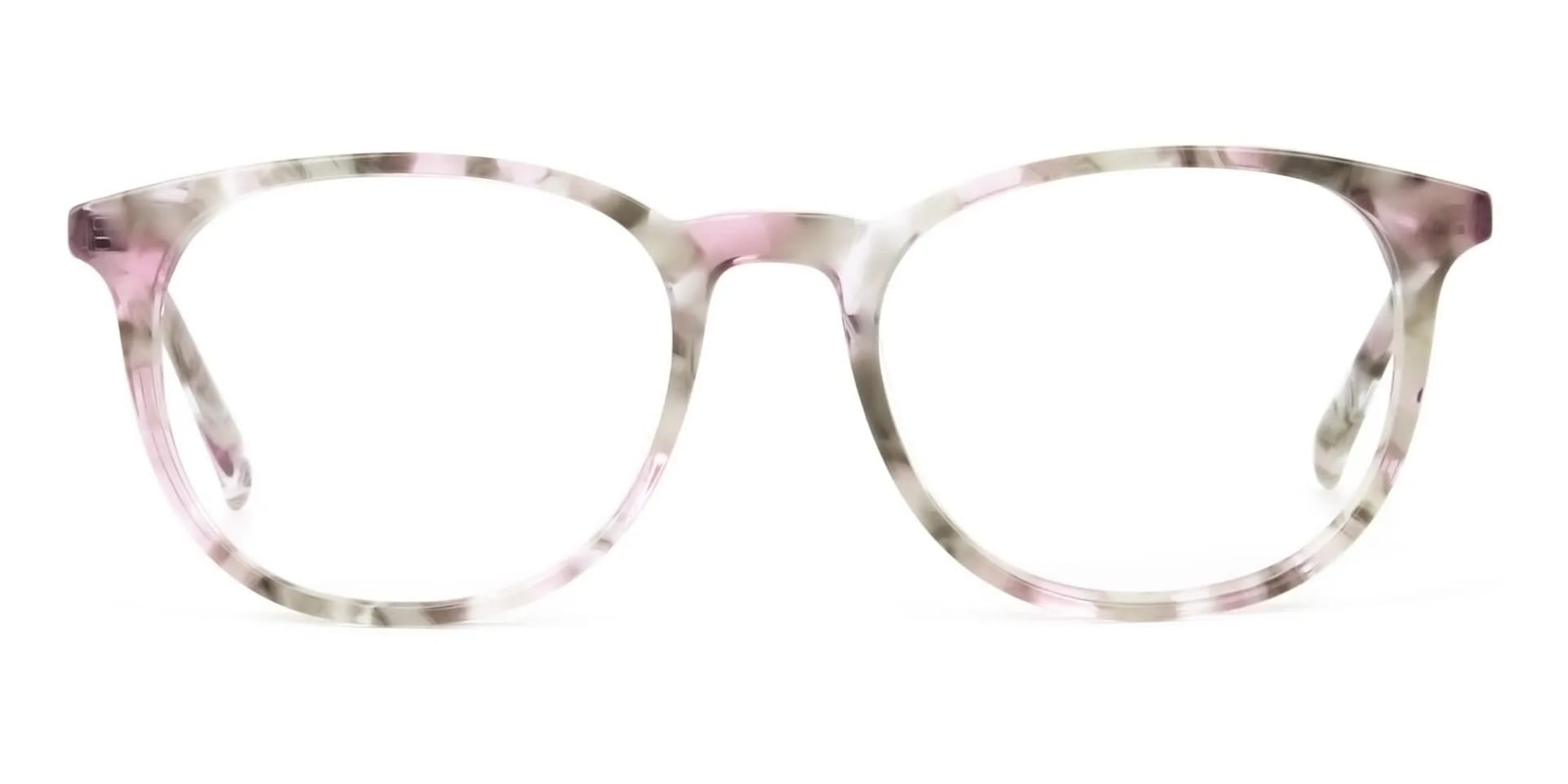 Round Marble Red Frames Glasses - 2