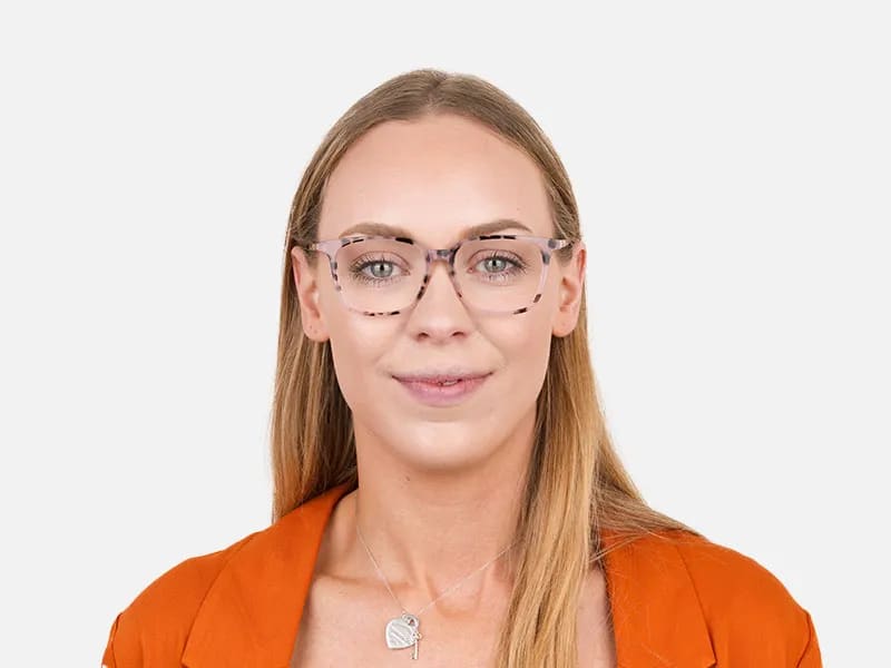 Square Nude Tortoise Glasses - 2