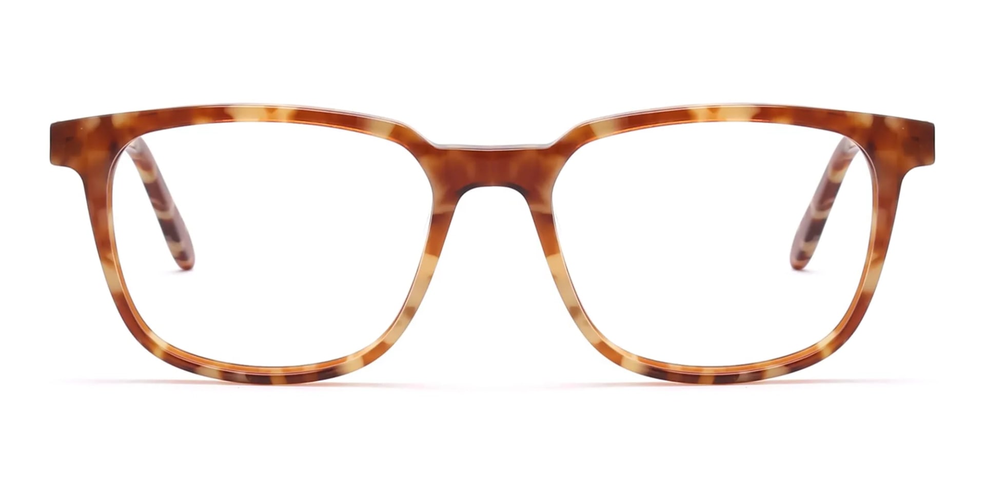 Caramel Tortoise Rectangular Glasses Unisex-2