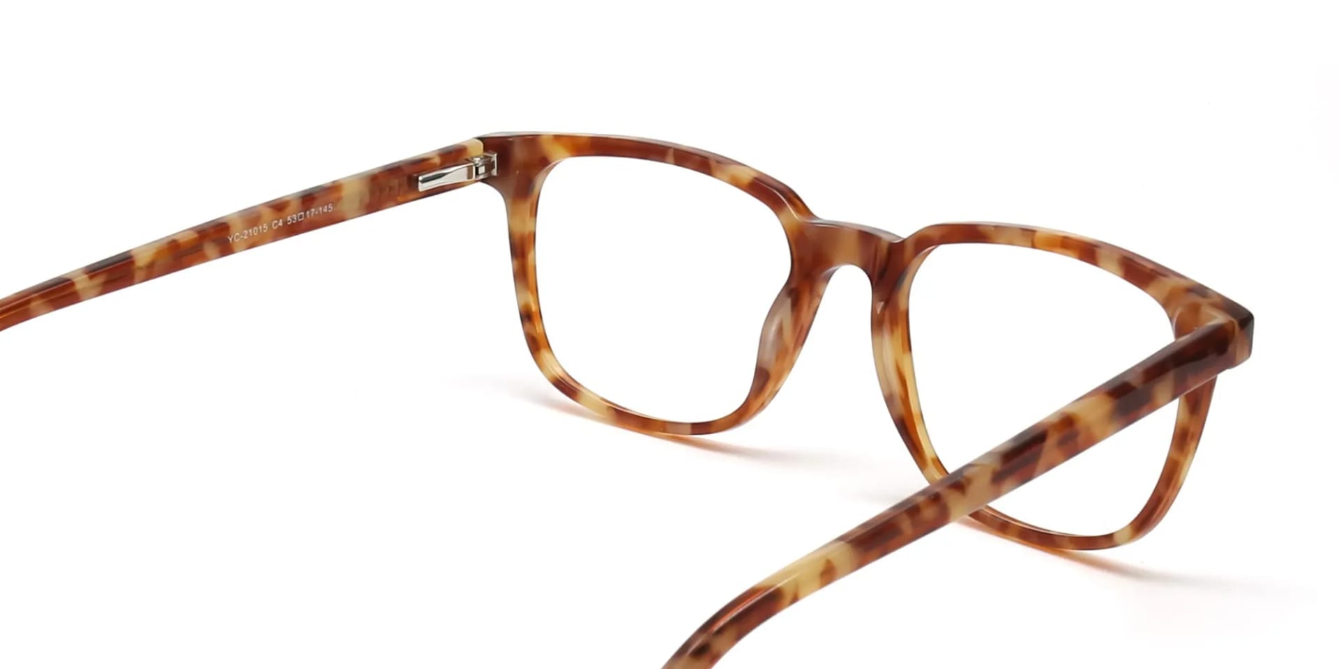 Caramel Tortoise Rectangular Glasses Unisex-2