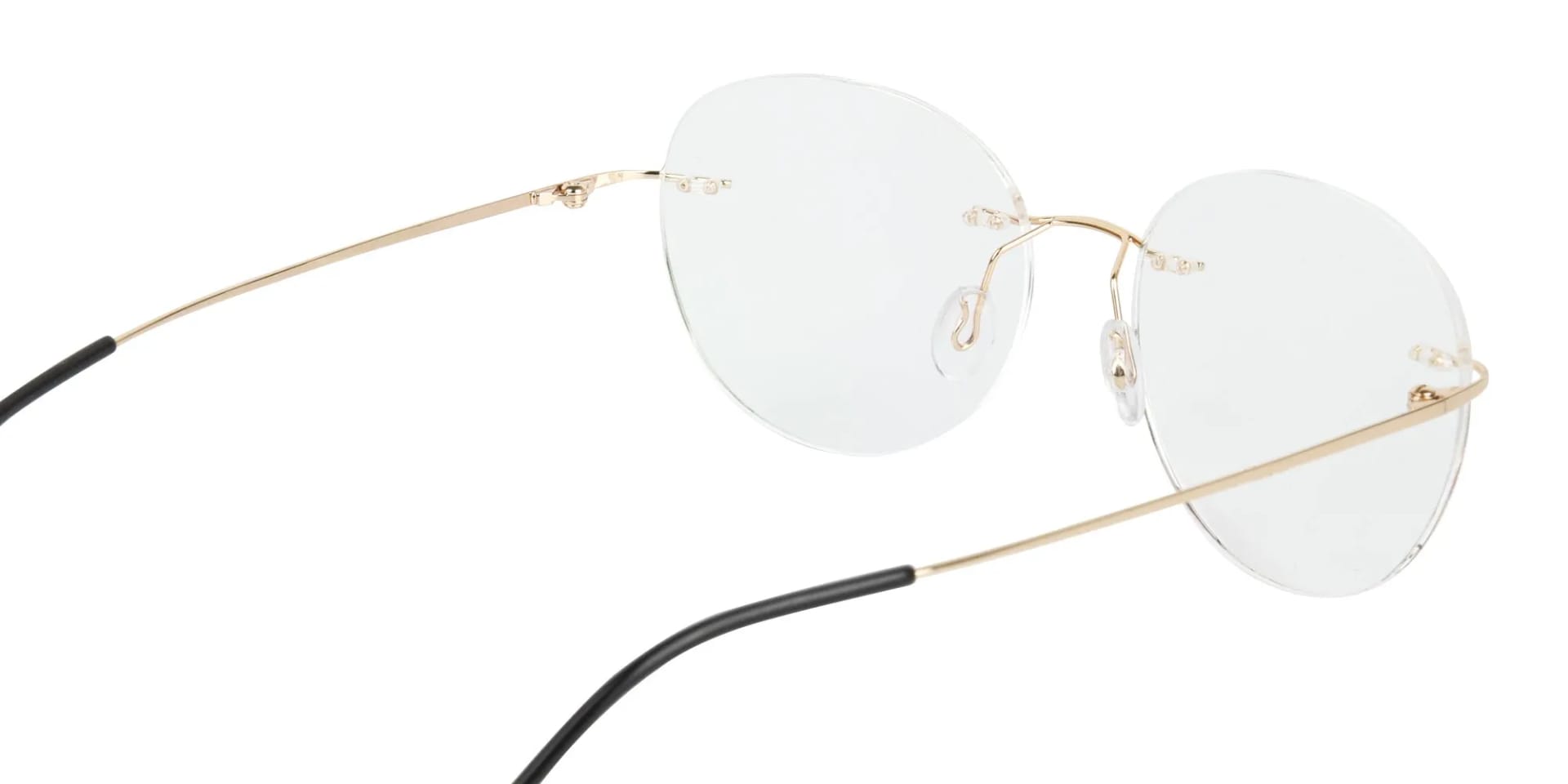 Round Rimless Glasses Gold - 2