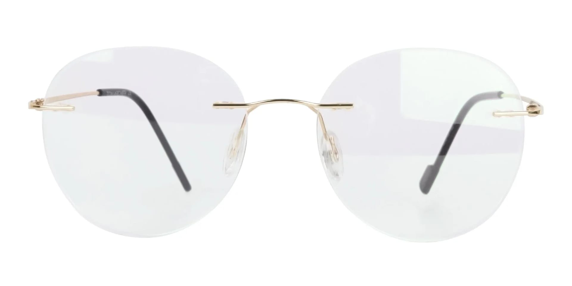 Round Rimless Glasses Gold - 2
