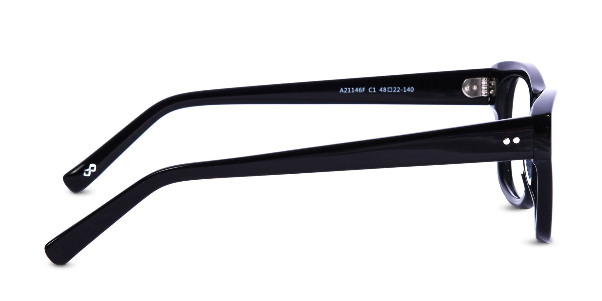 Black Rectangle Eyeglass Frames-4