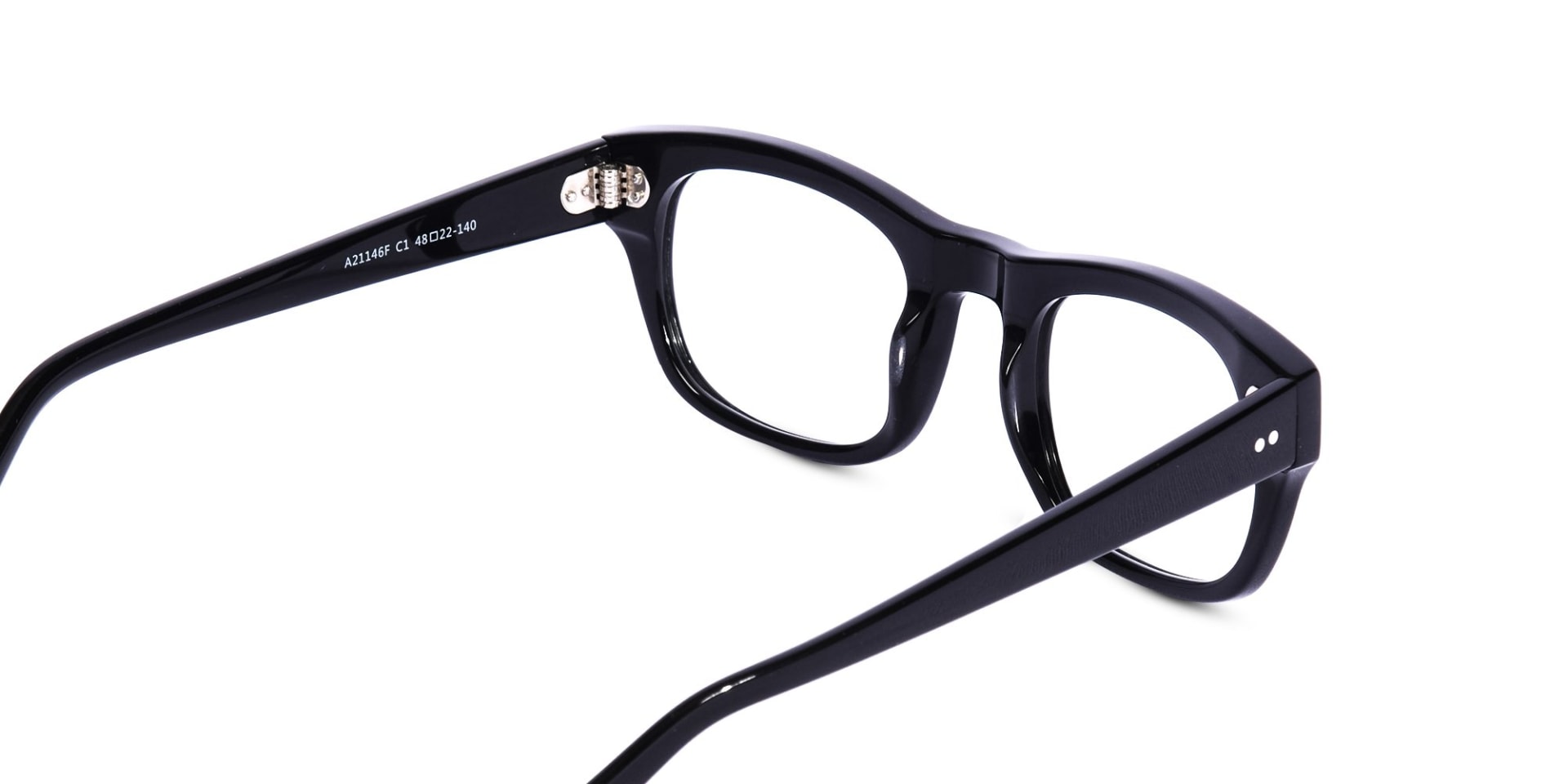 Black Rectangle Eyeglass Frames-5