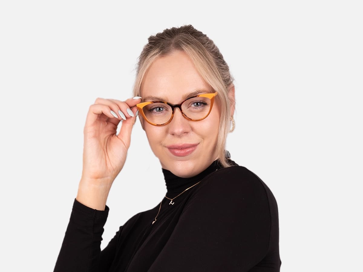 Dark Tortoise and Tan Brown Glasses-55