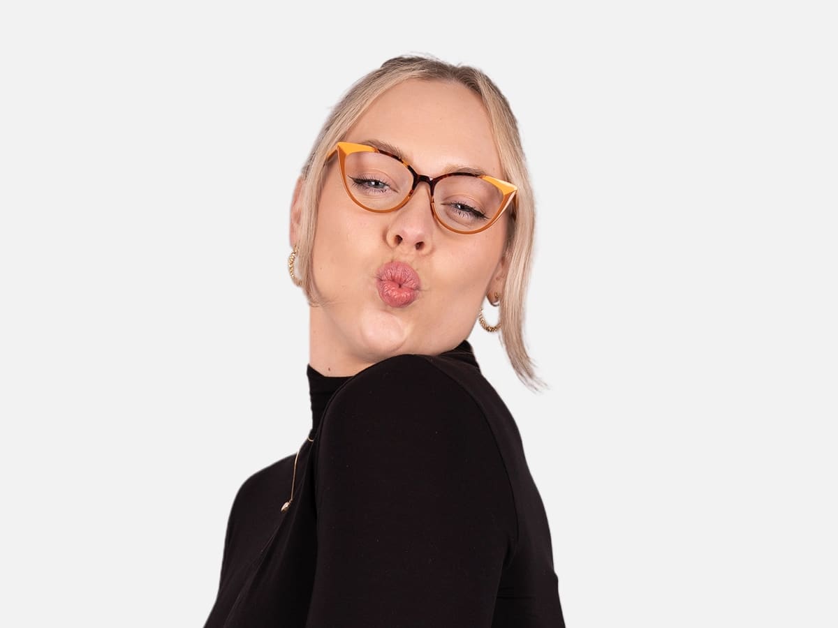 Dark Tortoise and Tan Brown Glasses-53