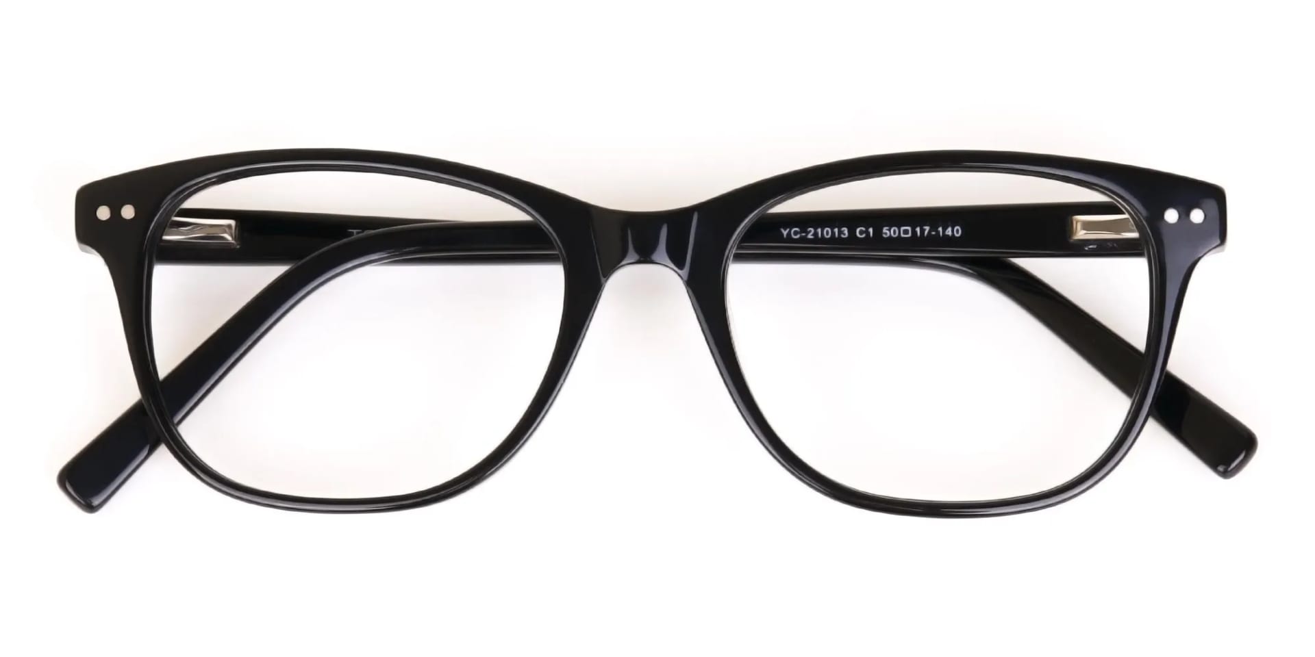 Black Acetate Rectangular Eyeglasses Unisex-6