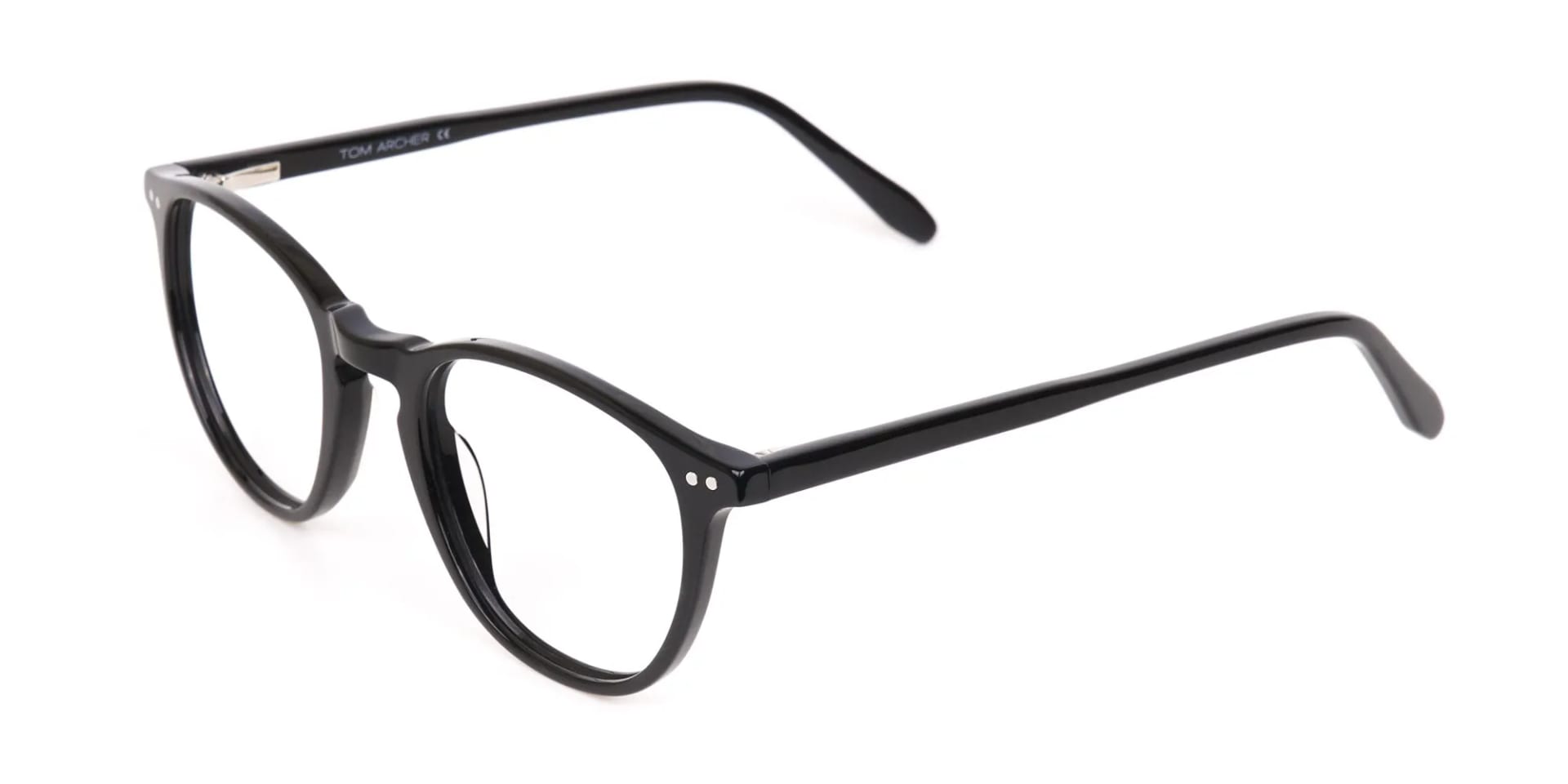 Black Acetate Square Glasses Unisex-2