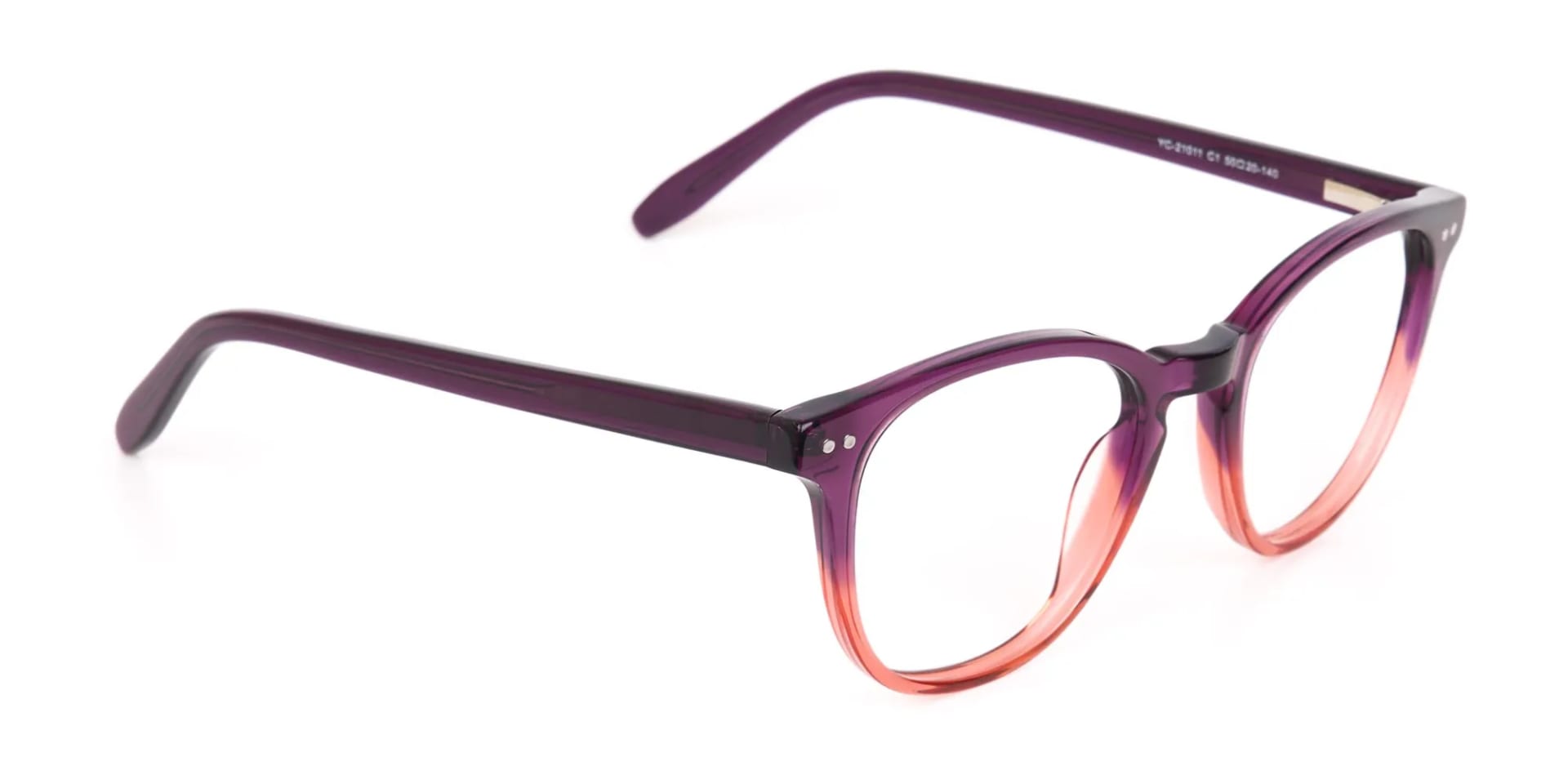 Purple & Tangerine Orange Two-Tone Glasses-2