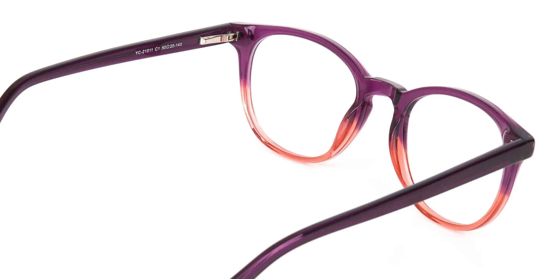 Purple & Tangerine Orange Two-Tone Glasses-2