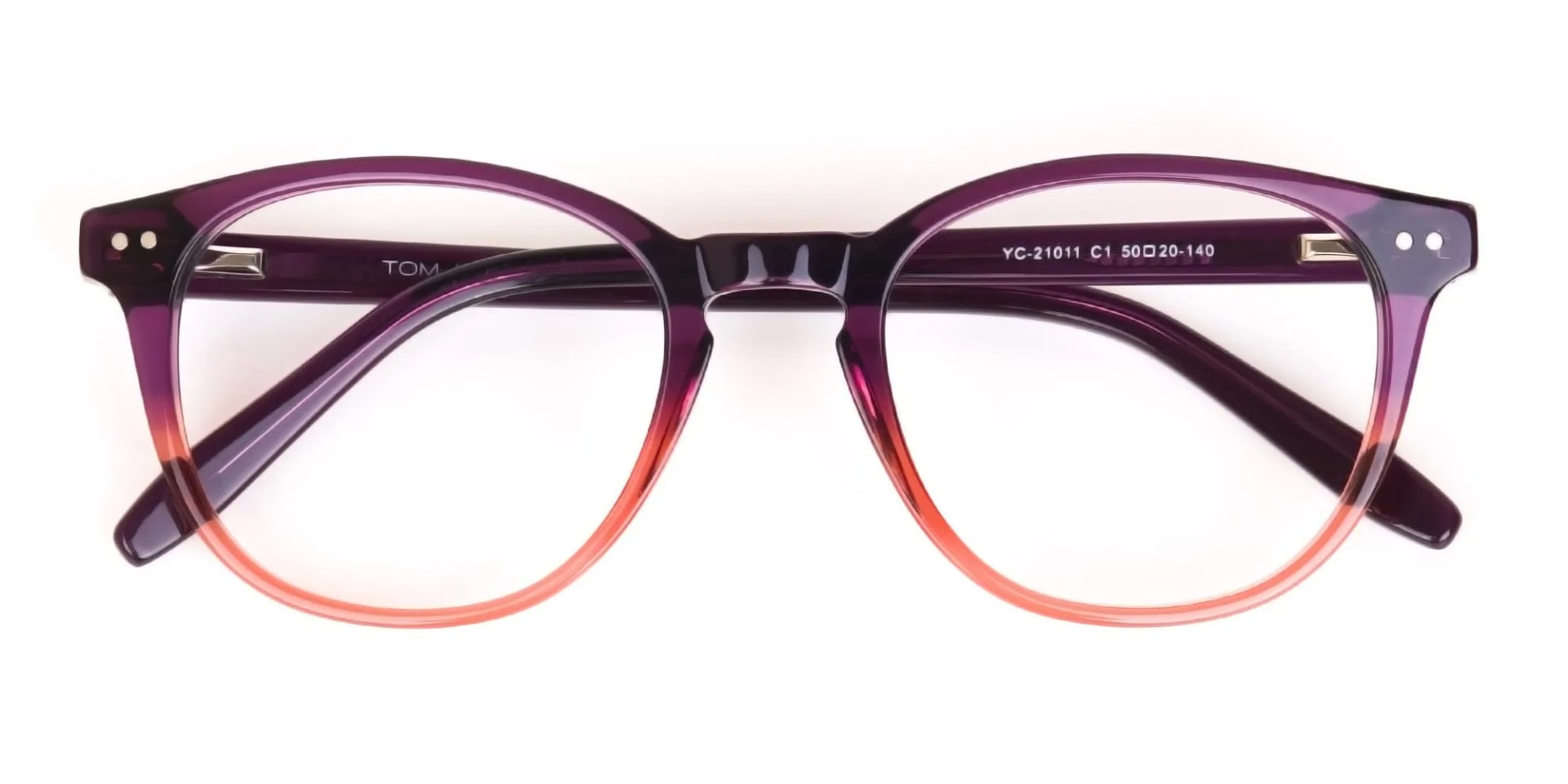 Purple & Tangerine Orange Two-Tone Glasses-2
