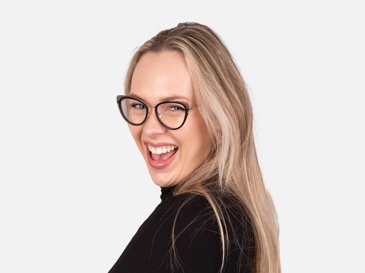 Crystal Grey Cat Eye Spectacle-44