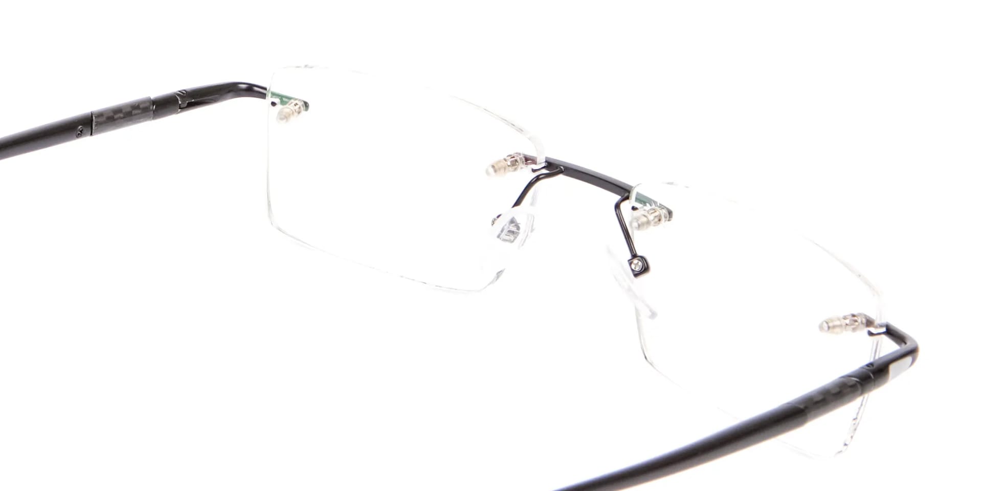 Latest Black Rimless Rectangular Glasses UK -2