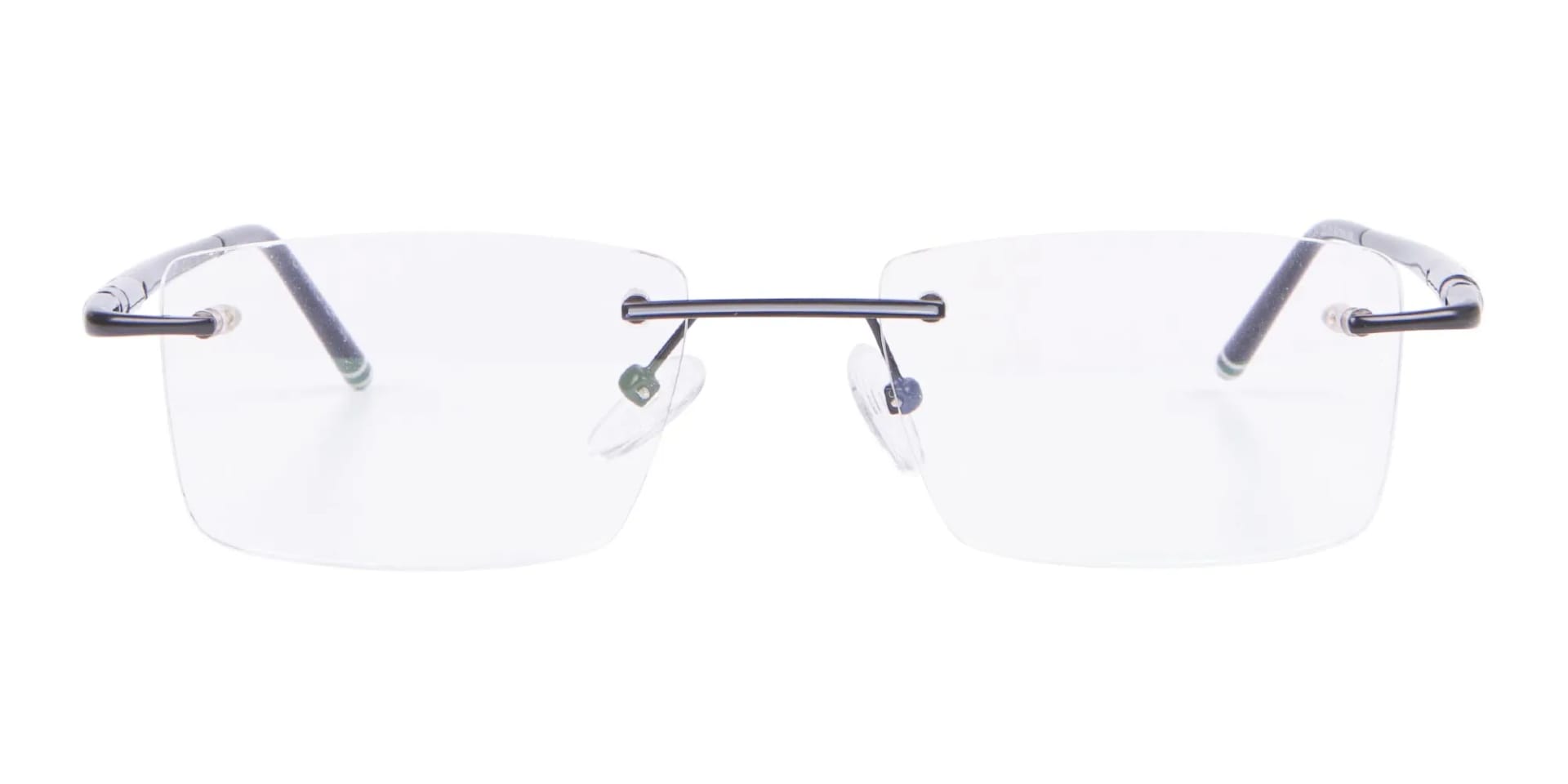 Latest Black Rimless Rectangular Glasses UK -2