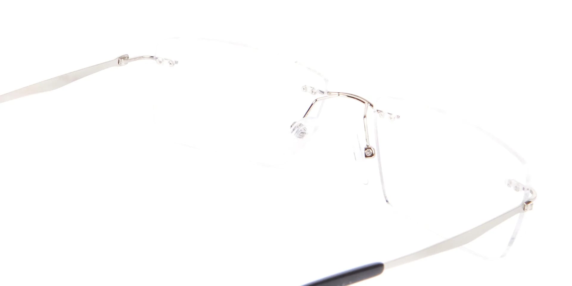 Silver Rectangular Rimless Frame UK-2