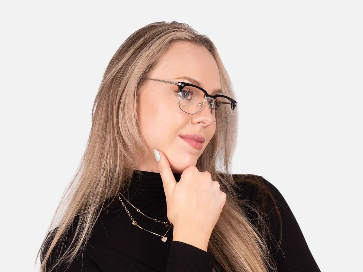Black And Silver Glasses-55
