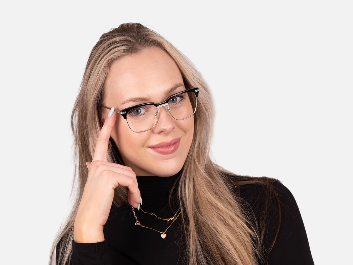 Black And Silver Glasses-52