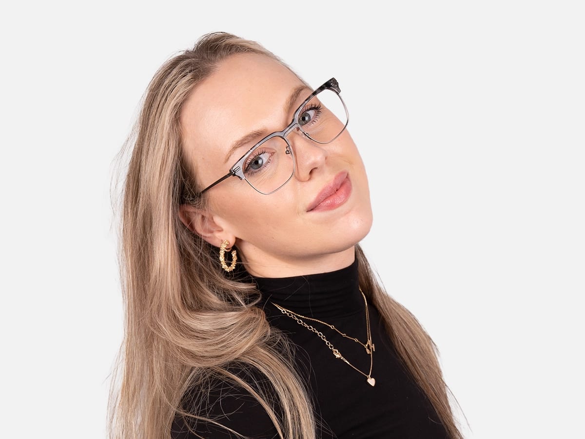 Grey Tortoiseshell Glasses-55