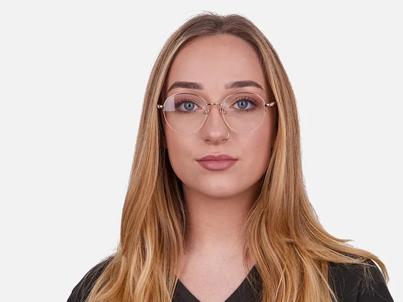 Rosegold Fashion Round Frame-2