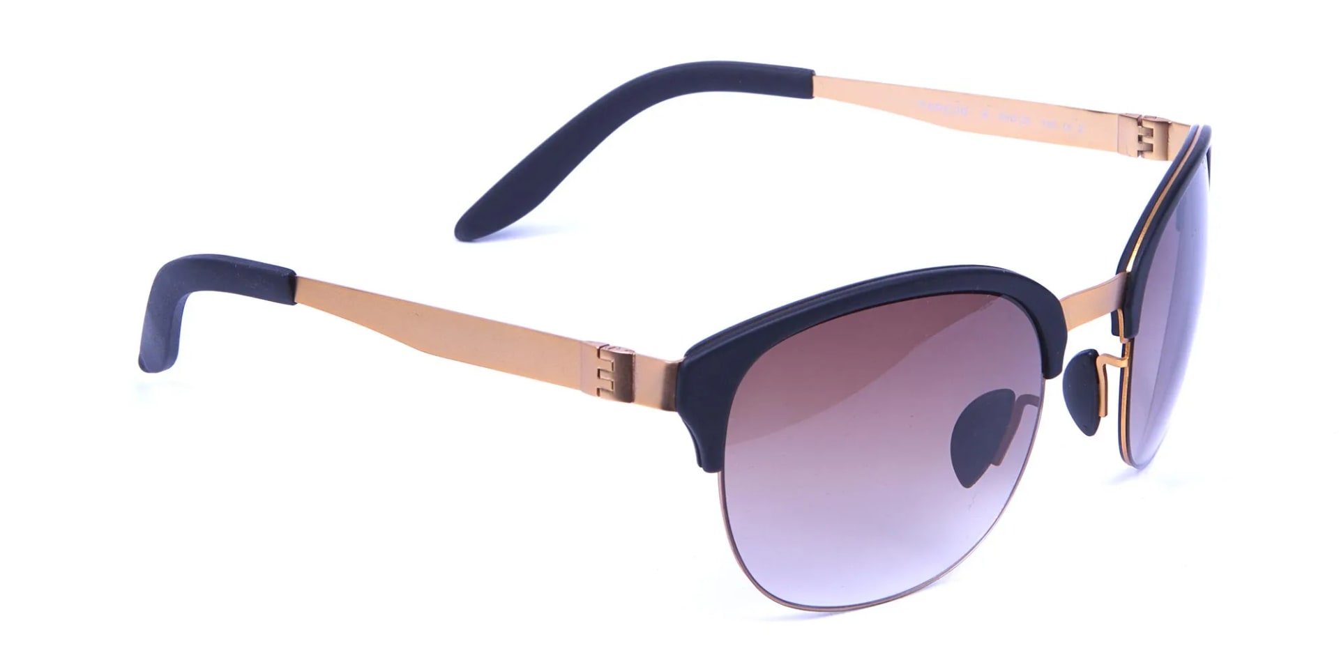 Gold Frame Sunglasses with Black Accents -1