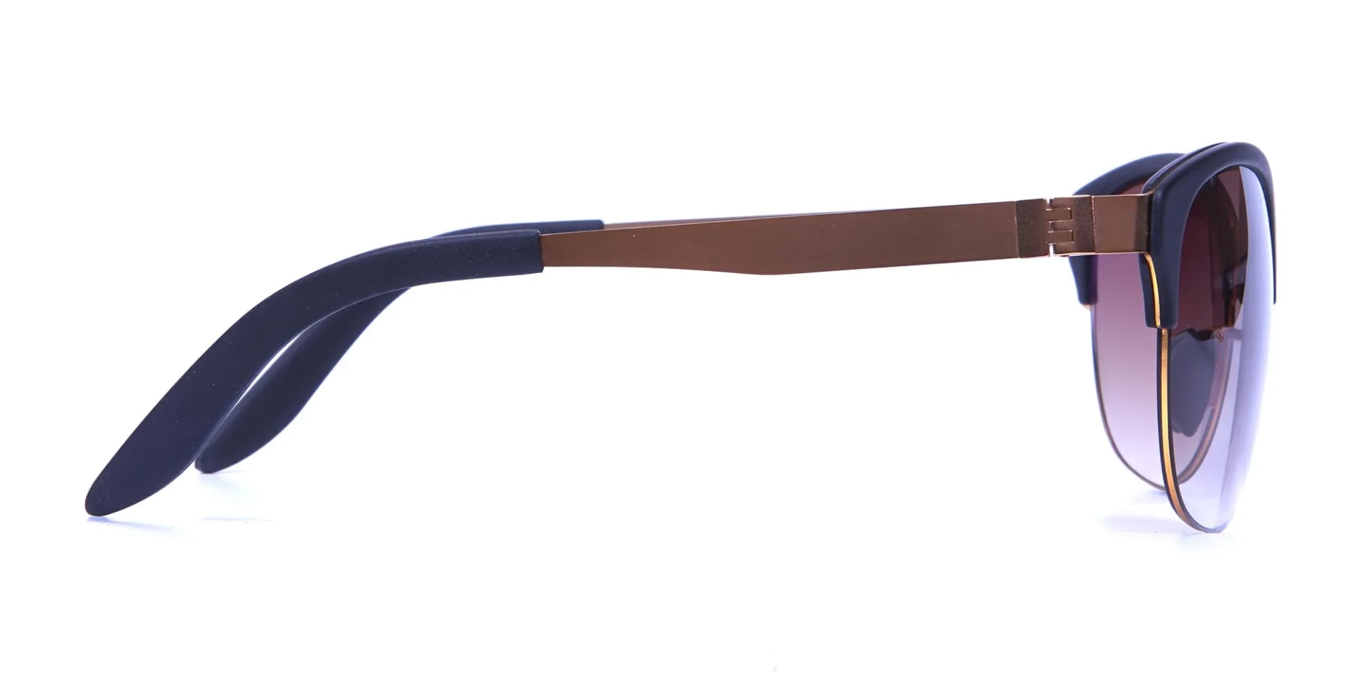 Gold Frame Sunglasses with Black Accents -1