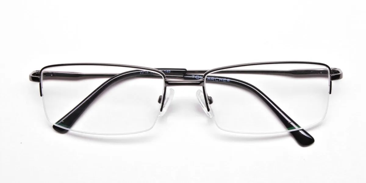 Gunmetal Rectangular Glasses -2