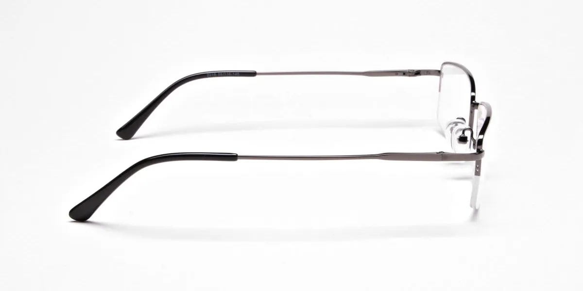 Gunmetal Rectangular Glasses -2
