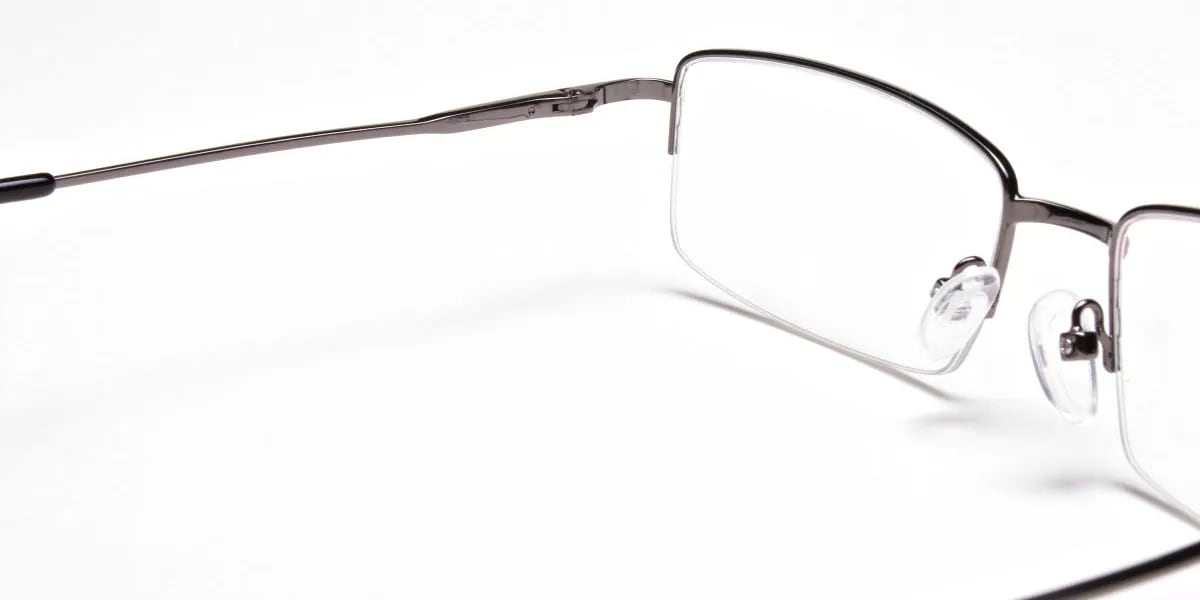 Gunmetal Rectangular Glasses -2