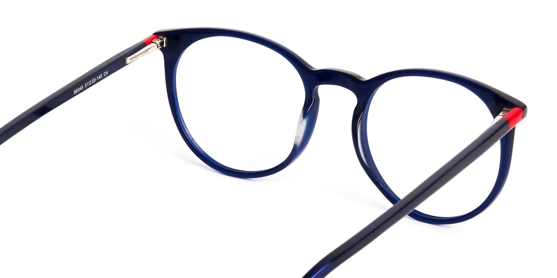 Bright Indigo Blue Designer Round Glasses frames-2