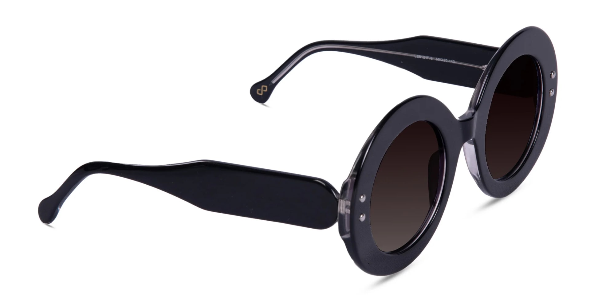 Oversized Round Black Sunglasses-2
