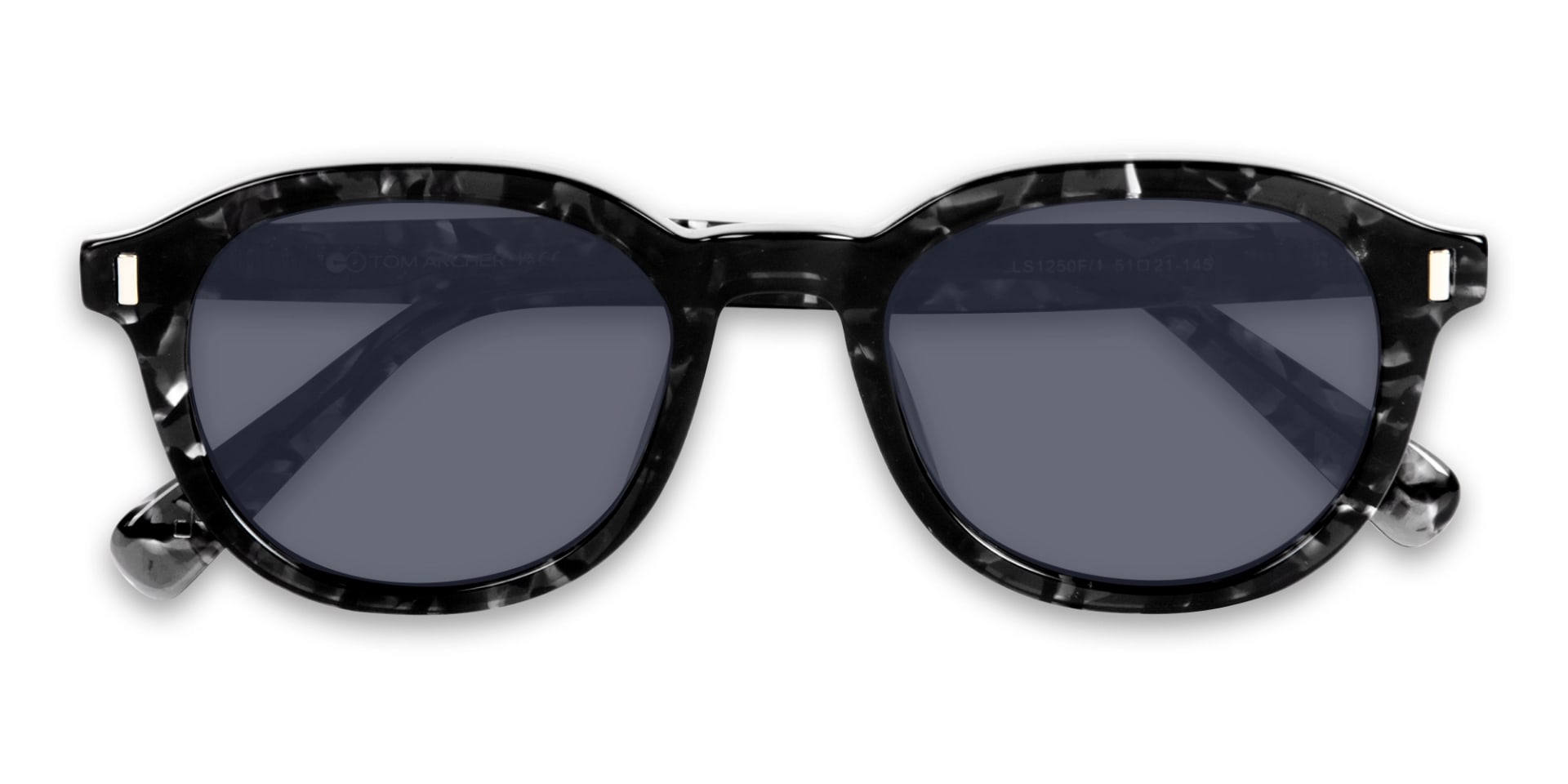 Black Marble Round Sunglasses-6