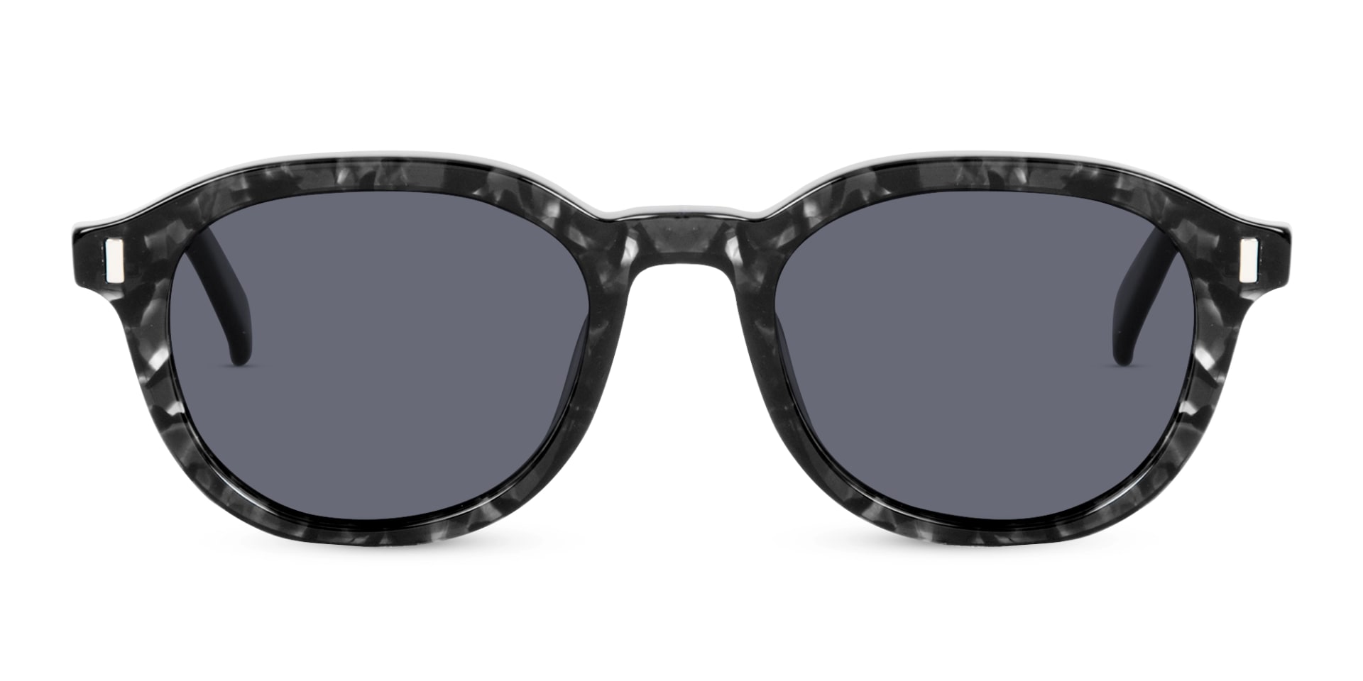Black Marble Round Sunglasses-1