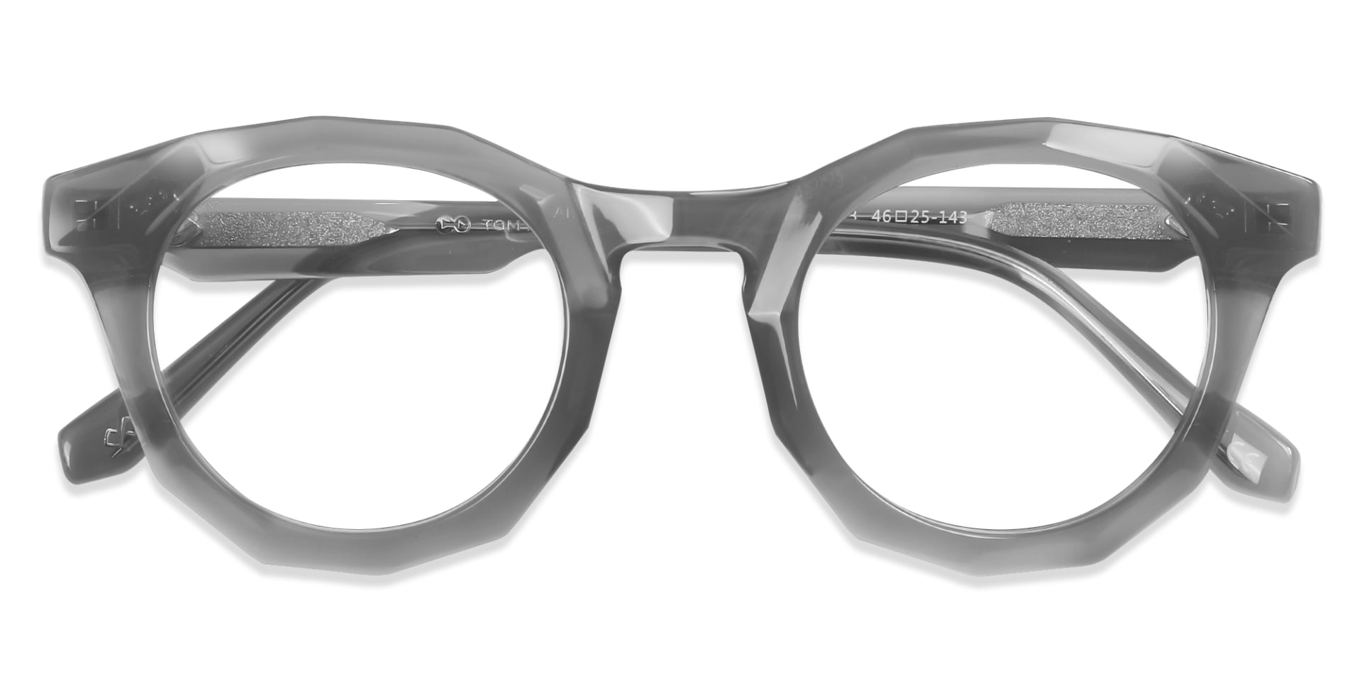 Grey Geometric Shape Eyeglasses 6