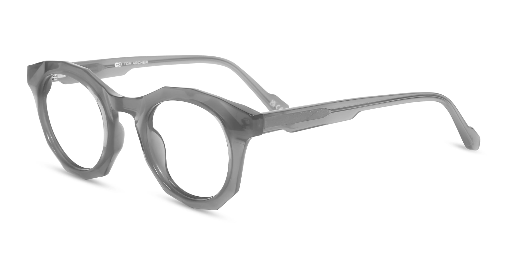 Grey Geometric Shape Eyeglasses 3