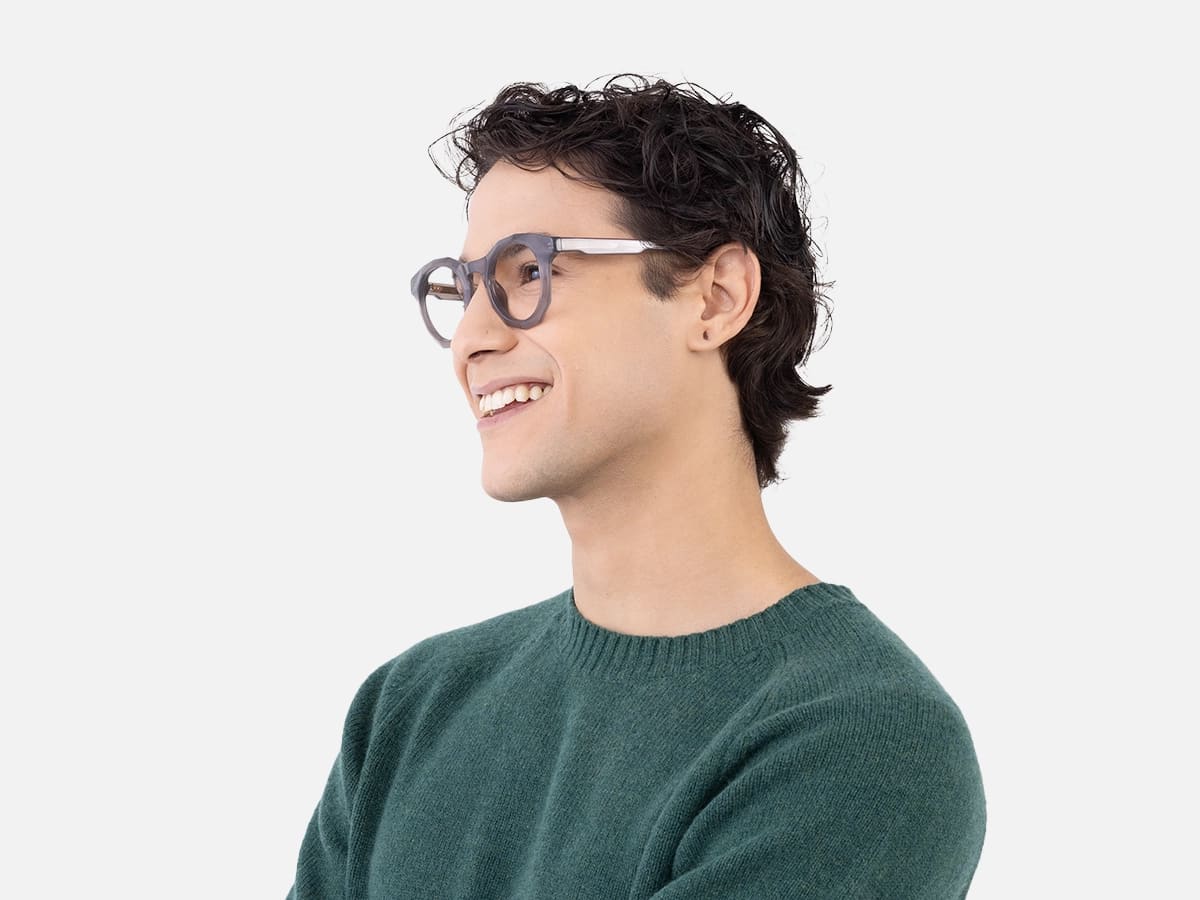 Grey Geometric Shape Eyeglasses 42