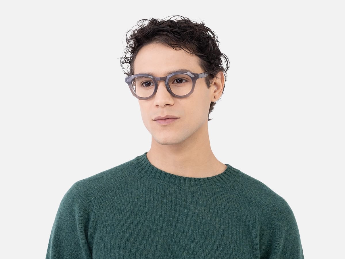 Grey Geometric Shape Eyeglasses 41