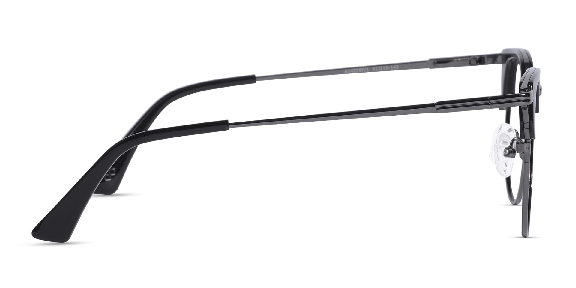 Black Gunmetal Browline Glasses 4