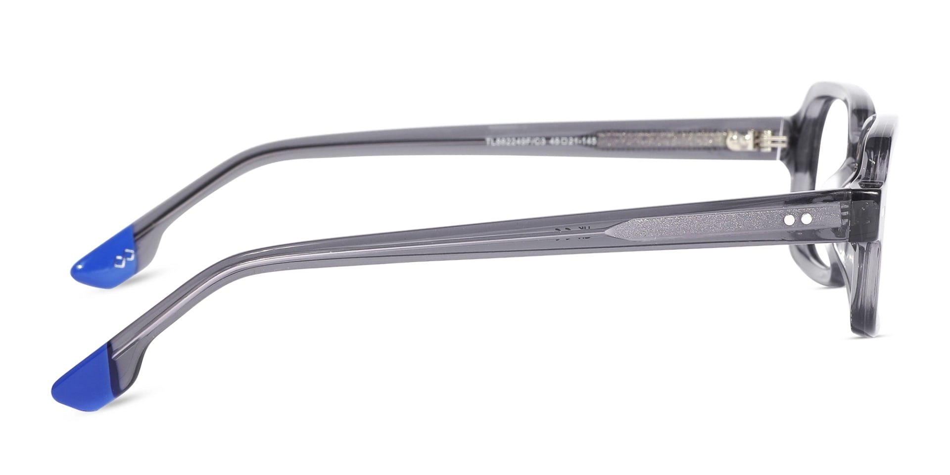 Crystal Grey Rectangle Glasses 4