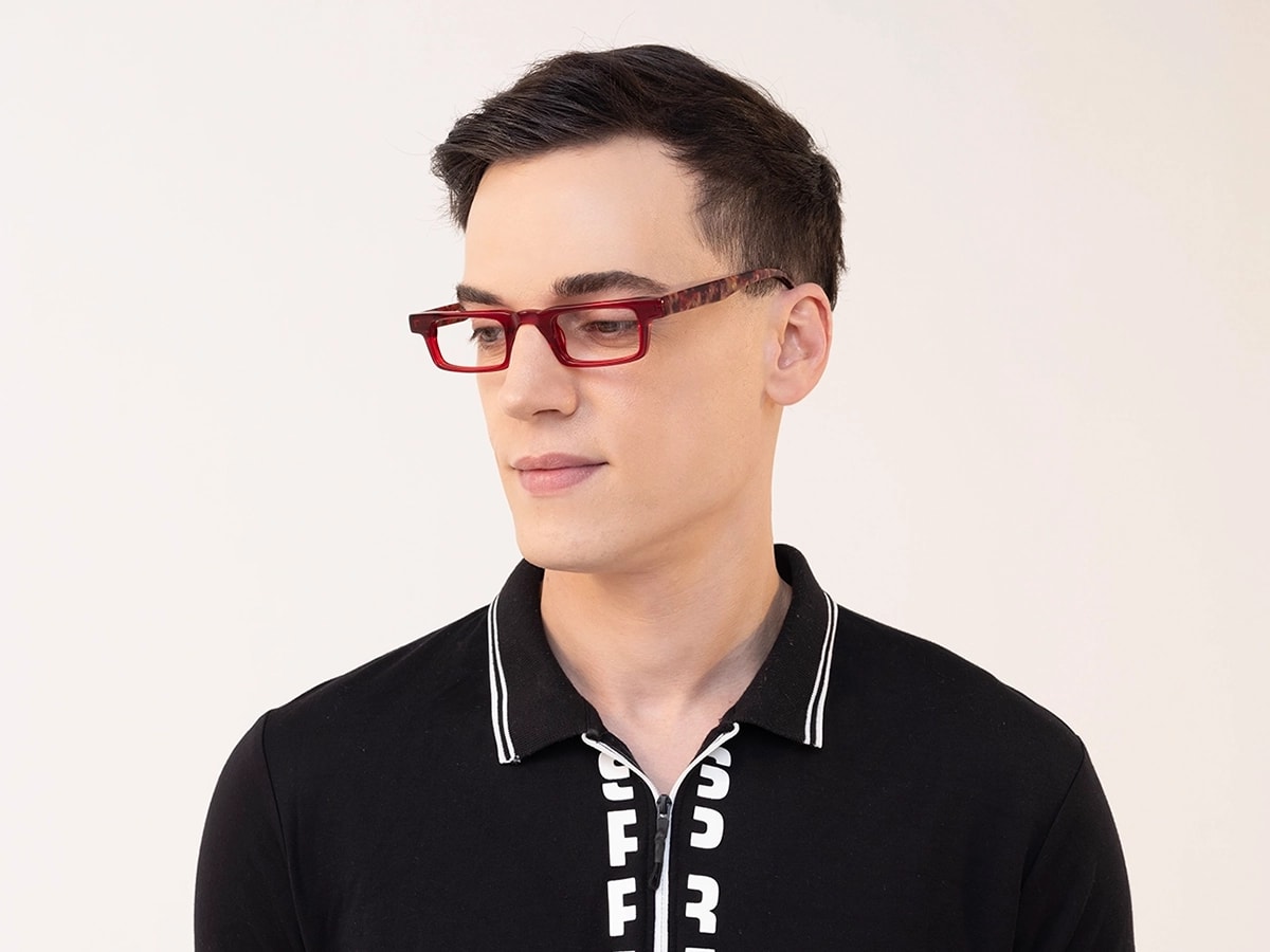 Rectangle Red Glasses 43