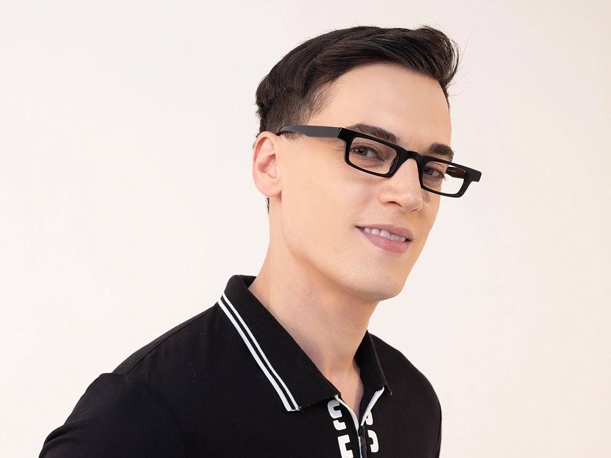 Black Spring Hinge Glasses 42